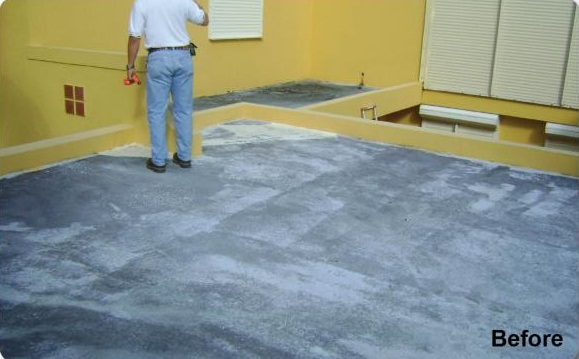 Old Concrete Before Coating Before applying a roof coat